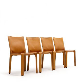 Cab 412 Dining Chairs, Mario Bellini for Cassina, Italy, set of four
