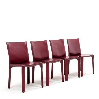 Cab 412 Dining Chairs, Mario Bellini for Cassina, Italy, set of four